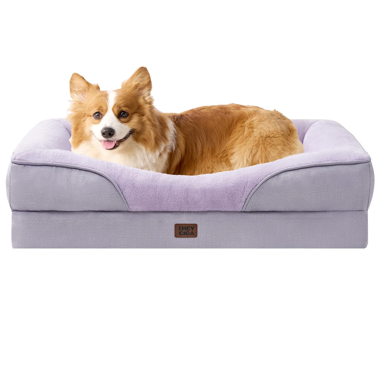 EHEYCIGA Memory Foam Orthopedic Dog Beds Large, 91x68x17cm, Dark Grey