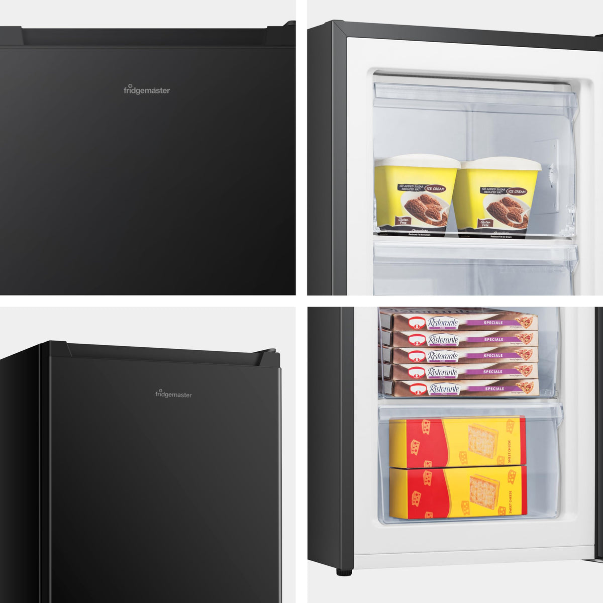 Fridgemaster 45L Table Top Mini Fridge MUR4545, 45cm Compact Refrigerator with Adjustable Thermostat, Reversible Door, 39dB Low Noise, White, Energy Class E