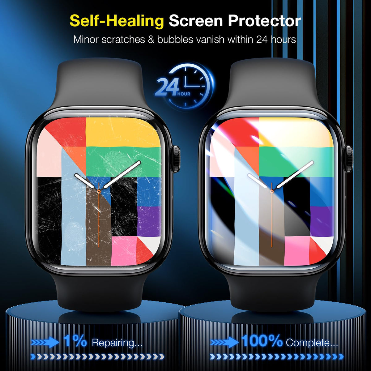 LK 6 Pack for Apple Watch Series 12/11/10 42mm Screen Protector