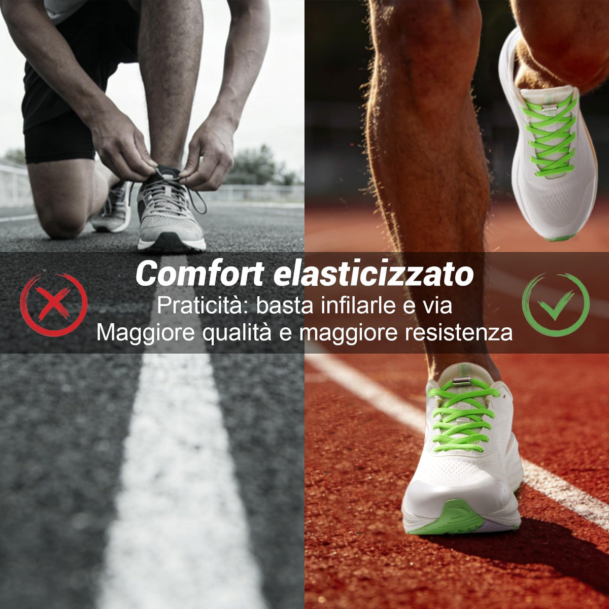 Handshop 2 Pairs Elastic Laces, No Tie Shoelaces for Trainers
