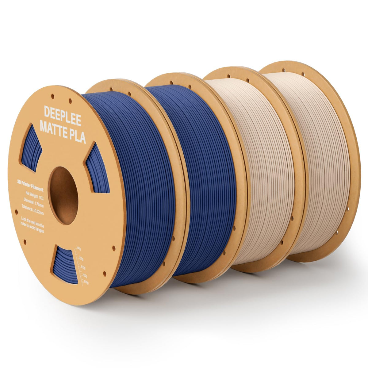 DEEPLEE Matte PLA Filament 1.75mm Matte White 1kg