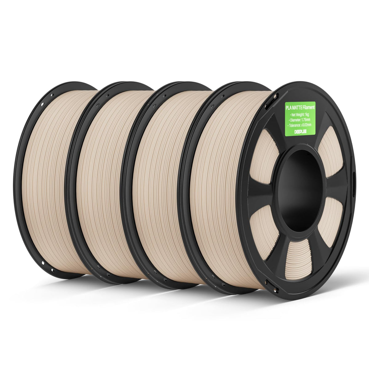 DEEPLEE Matte PLA Filament 1.75mm Matte Black 1kg(Plastic Spool)