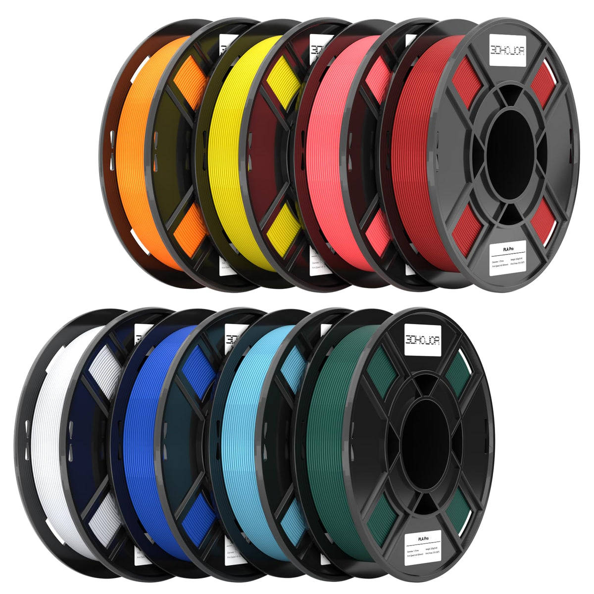 3DHoJor PLA+ PLA Plus Filament 1.75mm 1kg(2.2lbs) for 3D Printers,Yellow