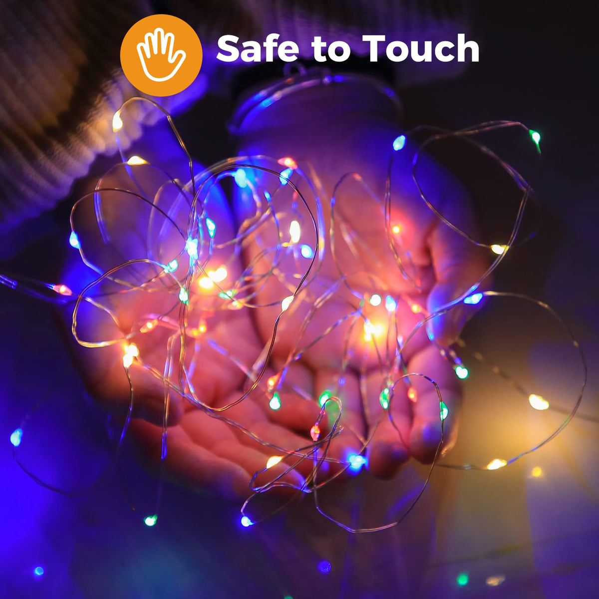 btfarm 2 Pack Halloween Orange Fairy Lights Battery Operated with Timer