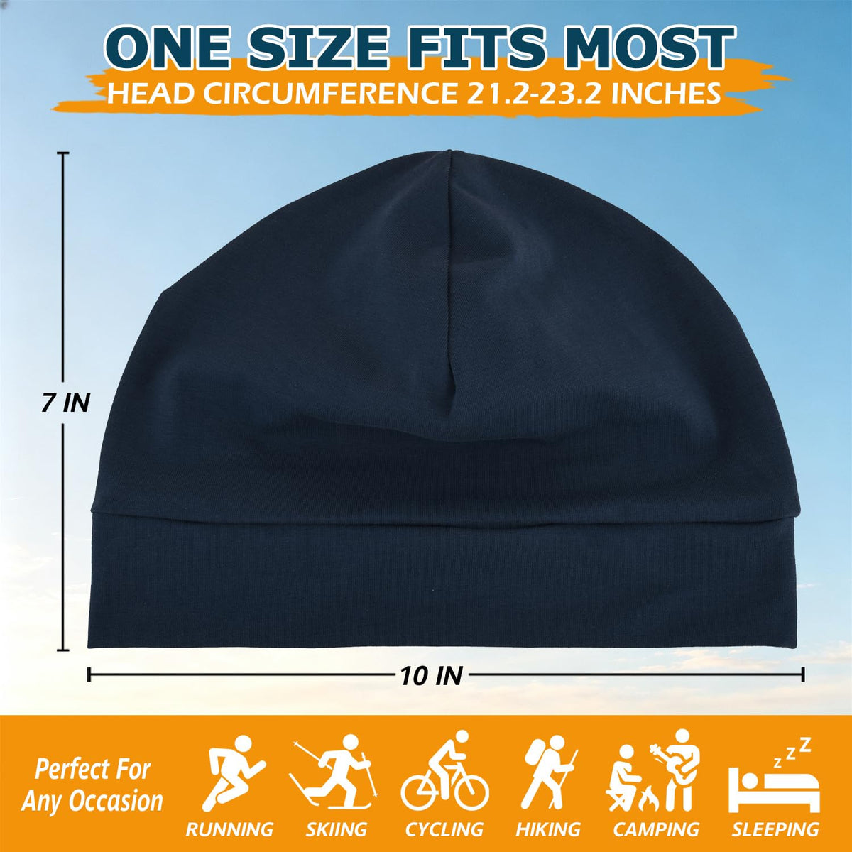 EINSKEY 100% Cotton Skull Caps for Men, Multipurpose Daily Wear Beanie Hat