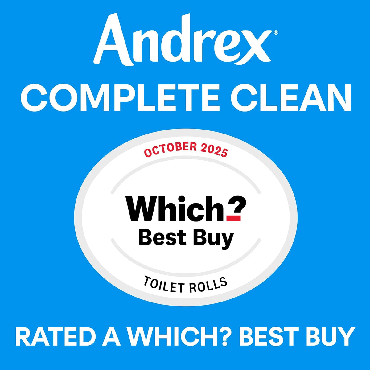 Andrex Complete Clean Toilet Roll - 24 Toilet Rolls, Bulk Buy