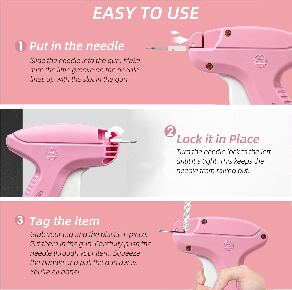 Stitchy Quick Clothing Fixer, Mini Stitch Gun for Clothes, Clothing Stitch Tagging Gun with Case,Stitchy Tool with 6 Needles,1500 Black & 1500 White 5mm Micro Fasteners