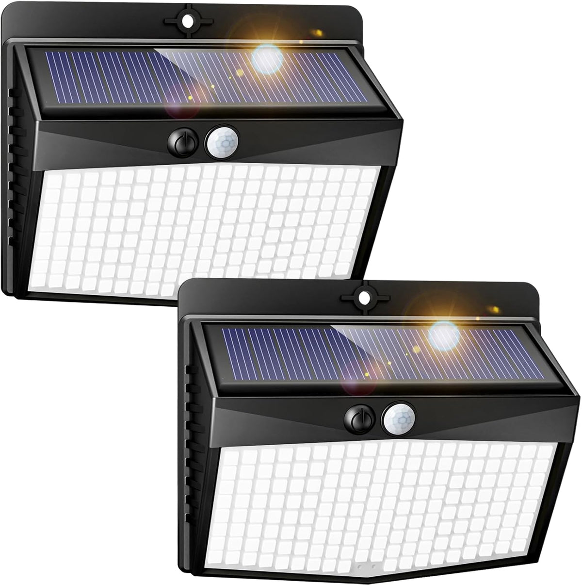 Peasur Solar Security Light Outdoor Motion Sensor, 168 LED Waterproof Solar Wall Light with 3 Modes, PIR Outdoor Sensor Light for Fence, Front Door, Garden, Garage, 1 Pack
