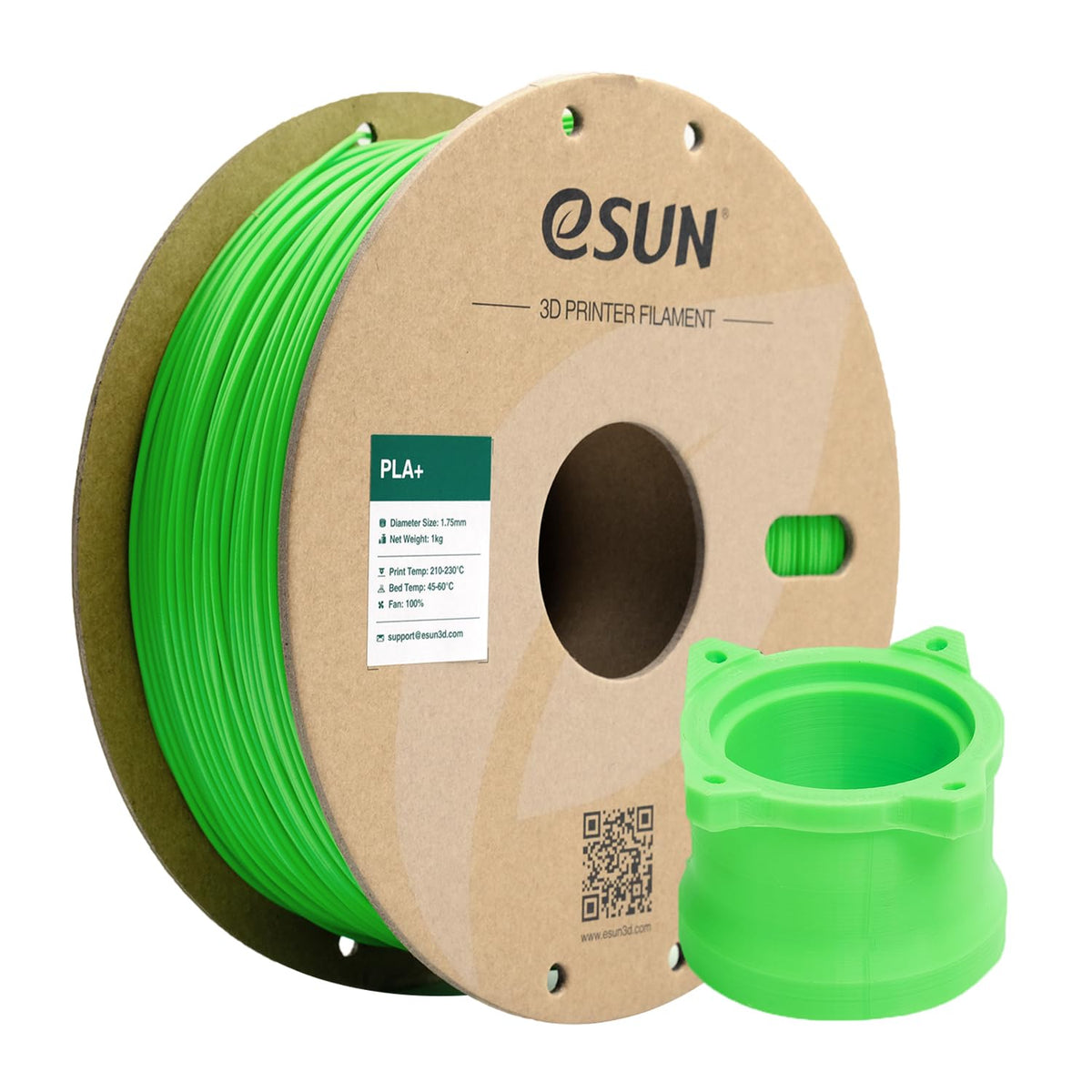 eSUN PLA+ 3D Printing Filament 1KG(2.2lbs), Enhanced Toughness, Cold White