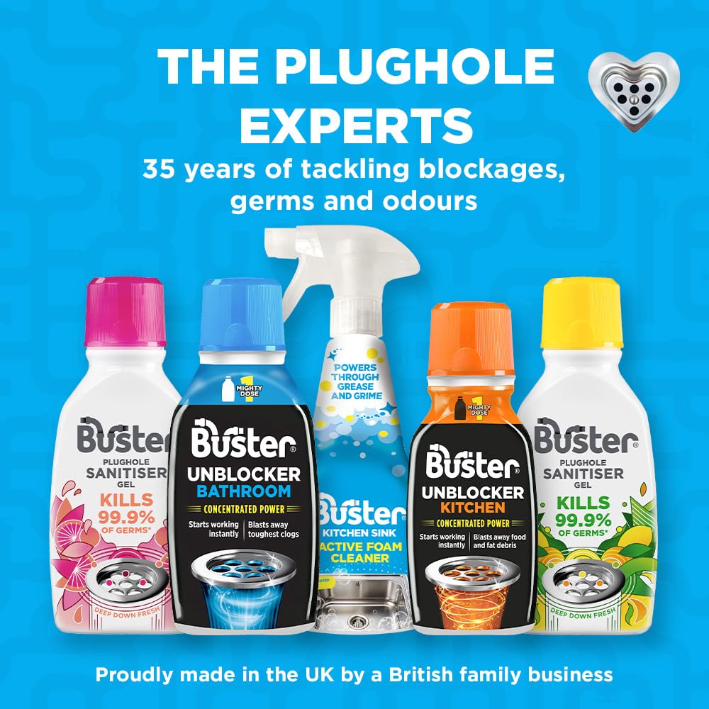 Buster Bathroom Drain Unblocker (Pack of 2 x 300ml)