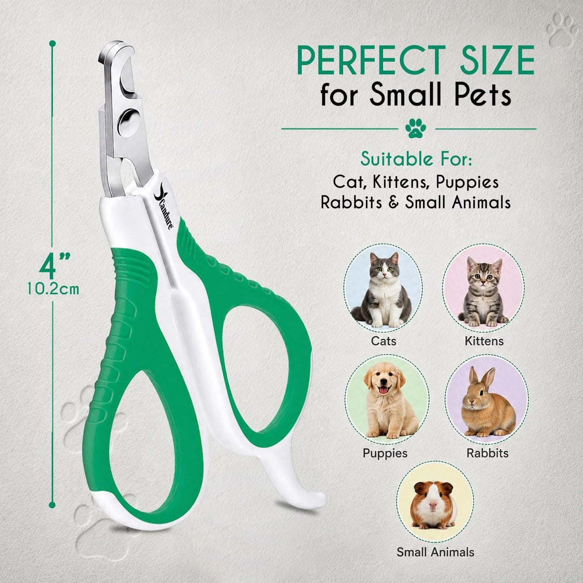 Candure Dog Nail Clippers for Large, Medium and Small Breed Professional Pet Nail Clipper Suitable for Cats, Rabbits and Guinea Pigs with Safety Lock (All Size Pets, Dark Blue)