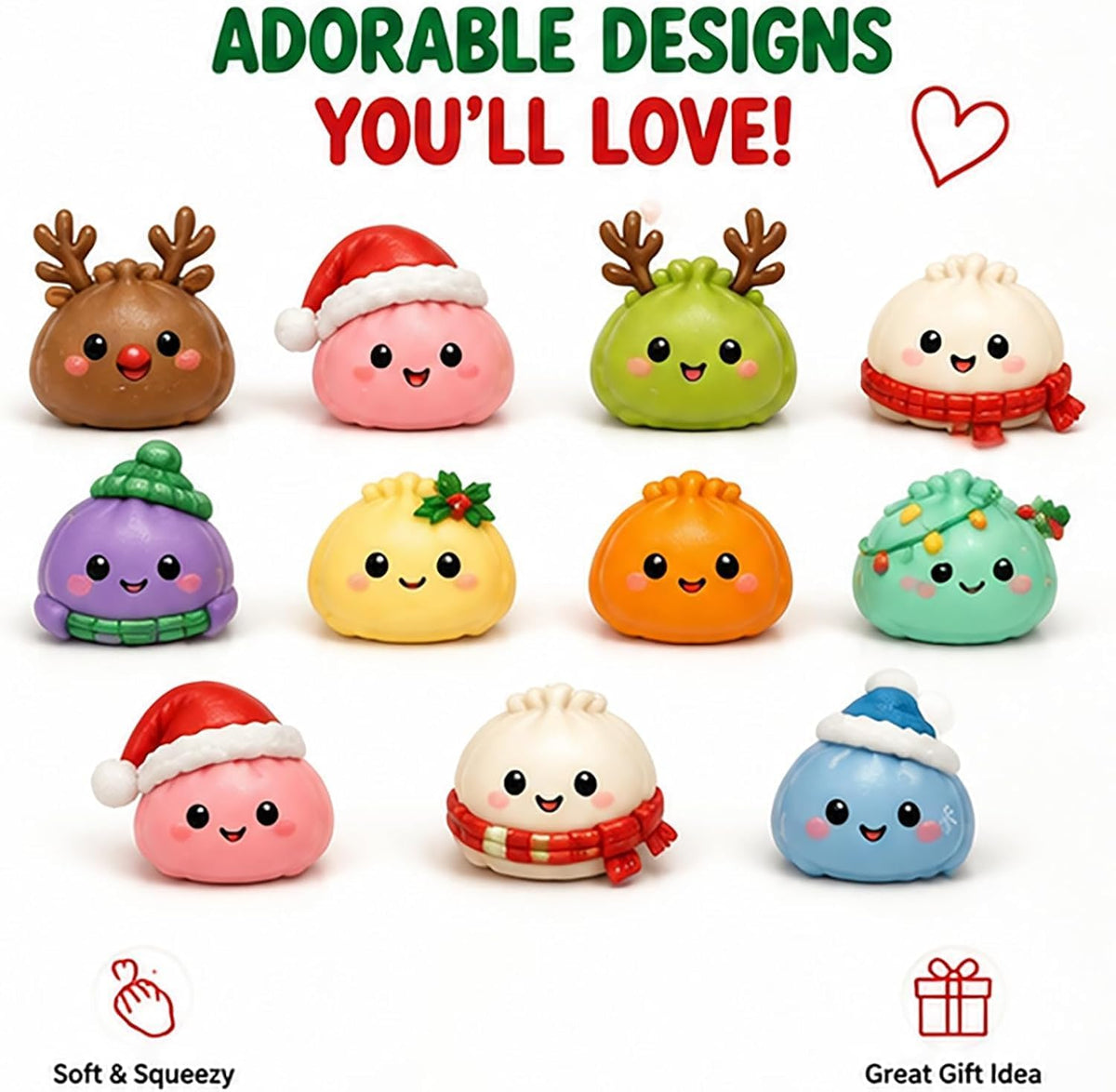 2026 Christmas Advent Calendar, 24 Days Squishies，B