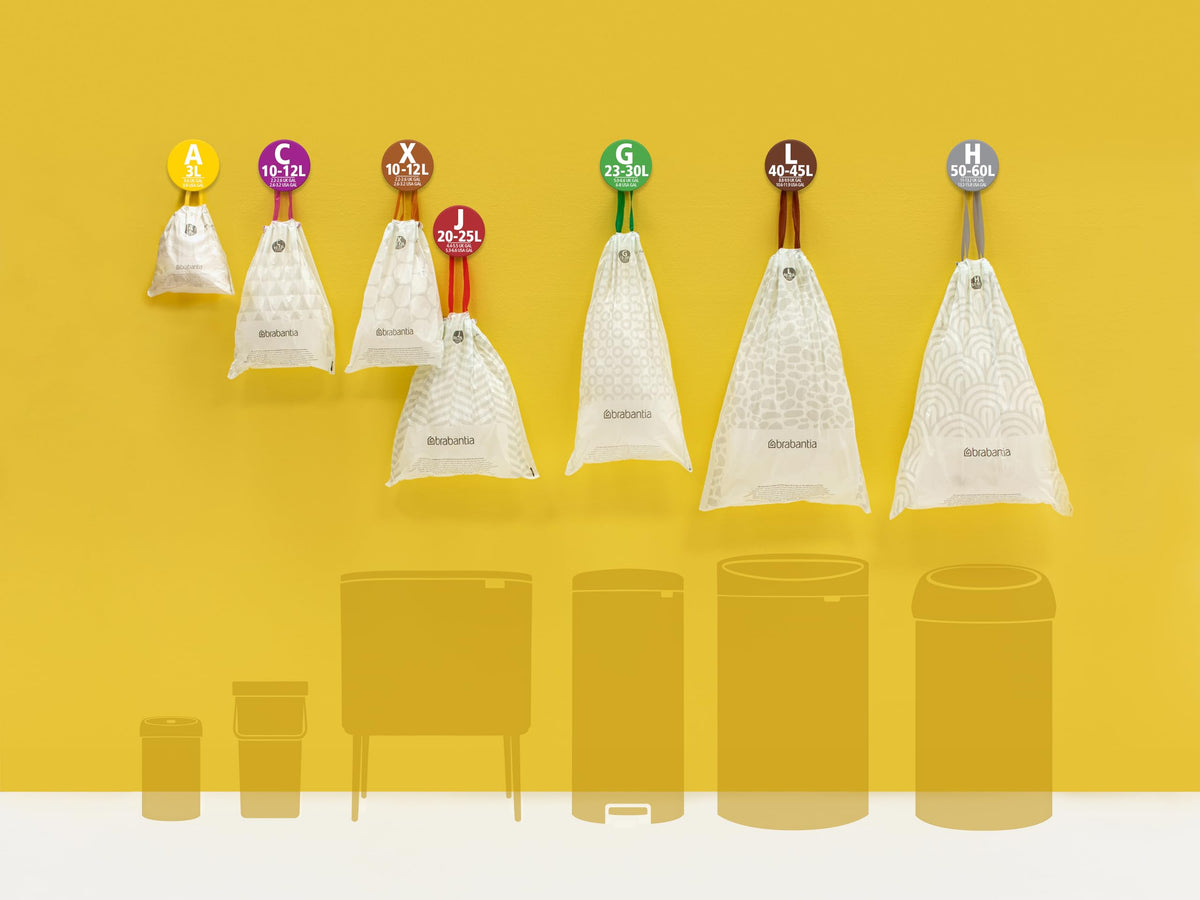 Brabantia Heavy Duty Perfect Fit Bin Liners (5 Packs of 20) 10-12 Litre