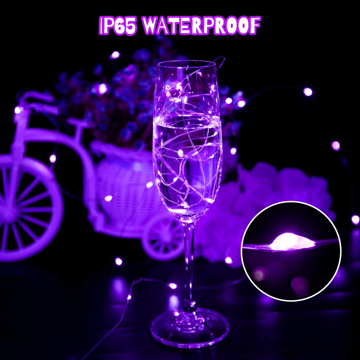 cshare Halloween Decoration Lights,Orange Fairy Lights, 3m 9.8ft 30 LED Halloween Decor String Lights Micro Silver Wire Battery Operated for Autumn Door Window Party Fall Decor.