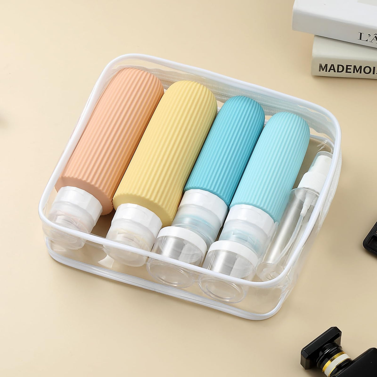 Mrsdry Travel Bottles for Toiletries, 16 Pack Silicone Travel Bottles Set, Leakproof Travel Size Toiletries, BPA Free Travels Containers for Toiletries, Traveler Accessories for Shampoo Conditioner