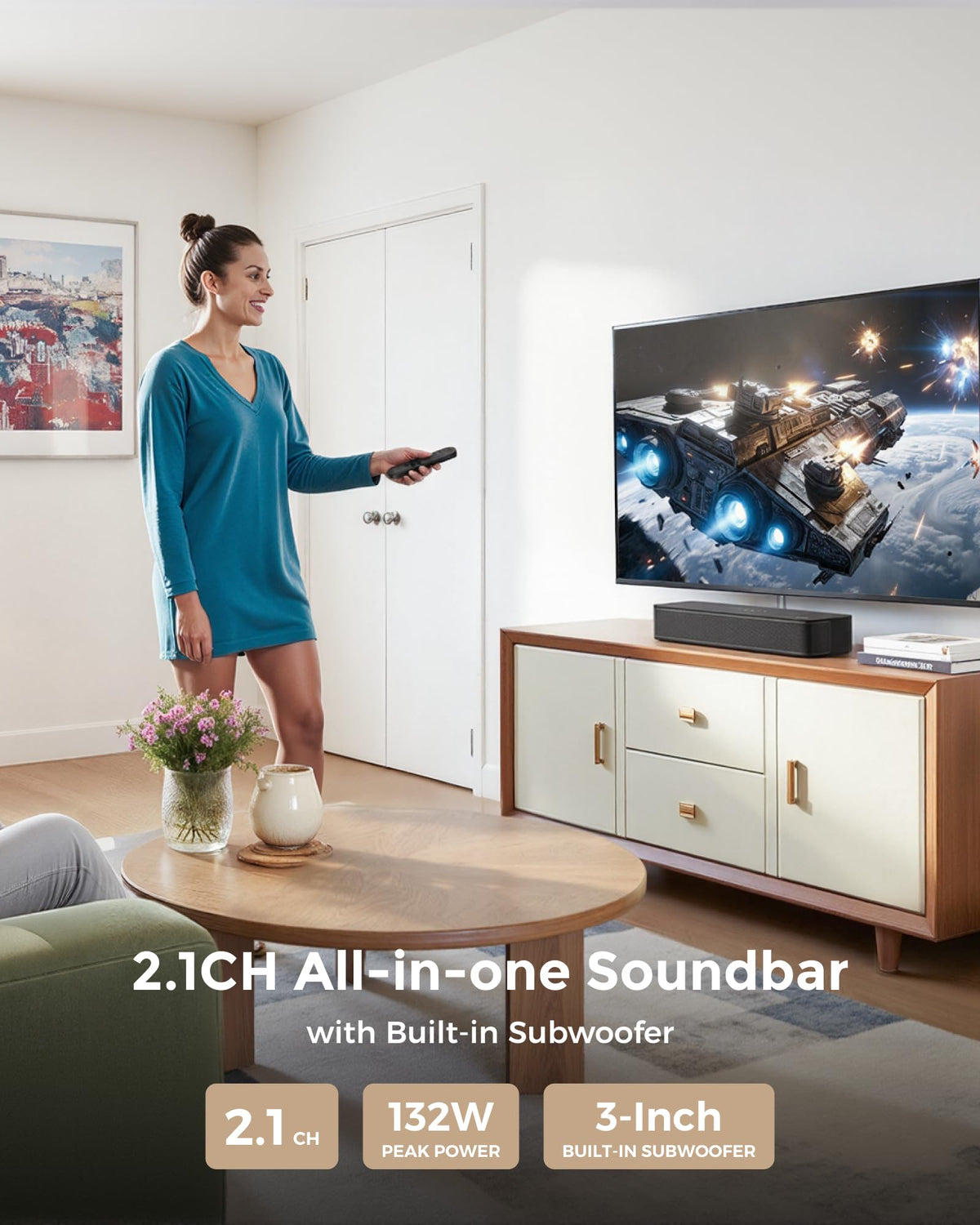 ULTIMEA 9.1ch Surround Sound System with Dolby Atmos, 2 Rear Speaker, 6.5" Wireless Subwoofer, RGB Light, App, Detachable Surround Sound System for Home Theater, Peak Power 470W, HDMI eARC, Apollo S90