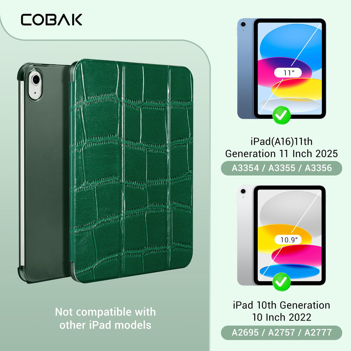 CoBak Case for for iPad A16 11th Gen 11" /10th Gen 10.9"