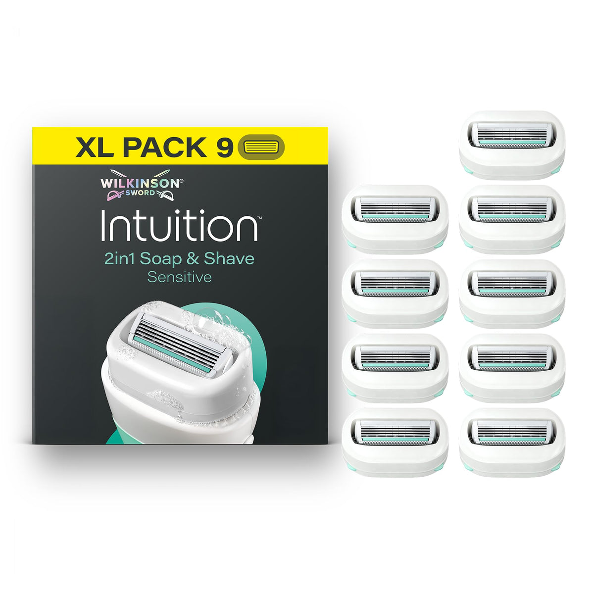 Wilkinson Sword Intuition Soap & Shave Sensitive Women's Razor, 6 Refills