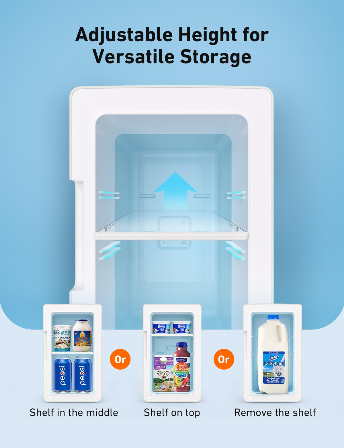 AstroAI Mini Fridge 6 Litre / 8 Can for Bedrooms, Small Fridge, AC/DC Power