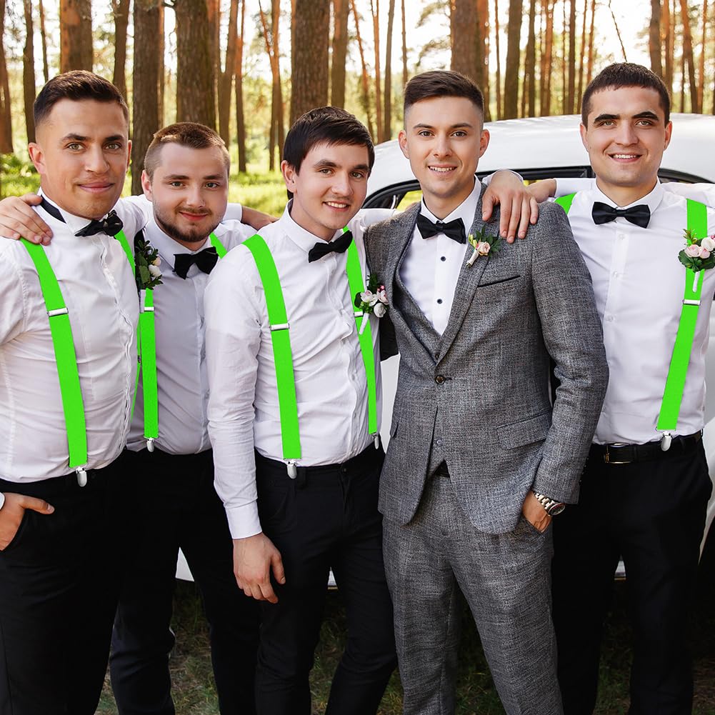 Aomig Mens Braces, Mens Suspenders with Strong Metal Clips, 3.5cm Wide Heavy Duty Suspenders for Men Women Business Wedding Casual