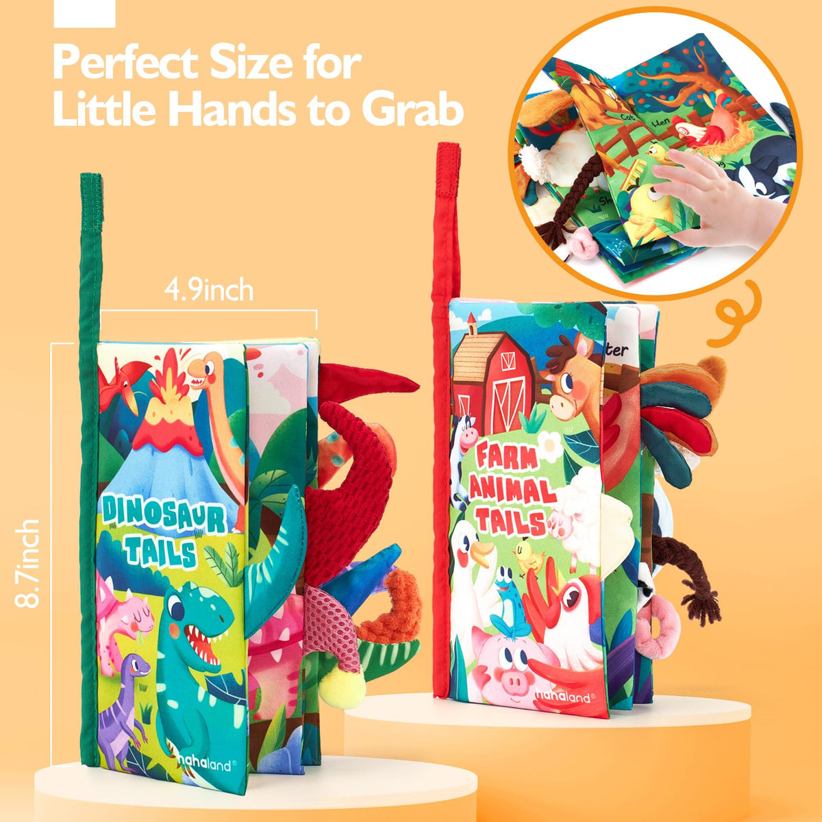 hahaland Baby Books 0-6 Months Infant Tummy Time Toys High Contrast