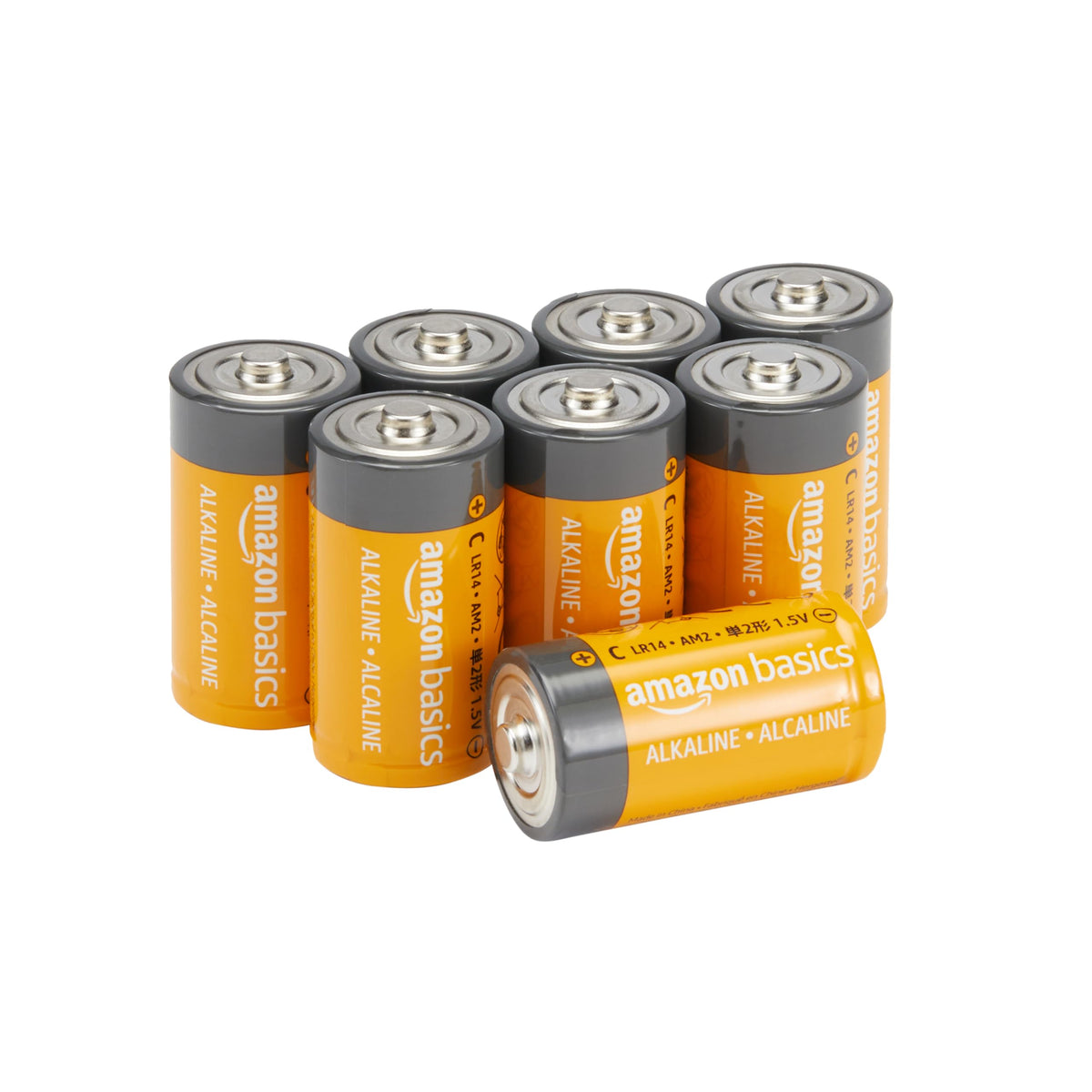 Amazon Basics 12-Pack C Cell All-Purpose Alkaline Batteries, 1.5 Volt, 5-Year Shelf Life