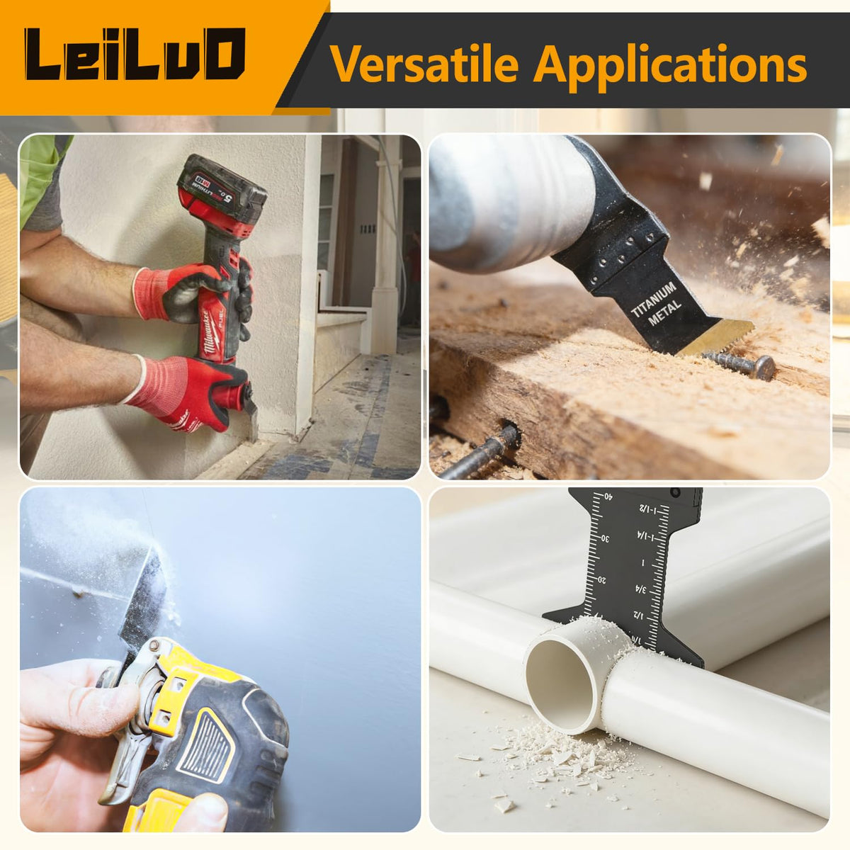 LEILUO 6Pcs Multitool Hook Blade, Multi Tool Hook Knife Blade Set