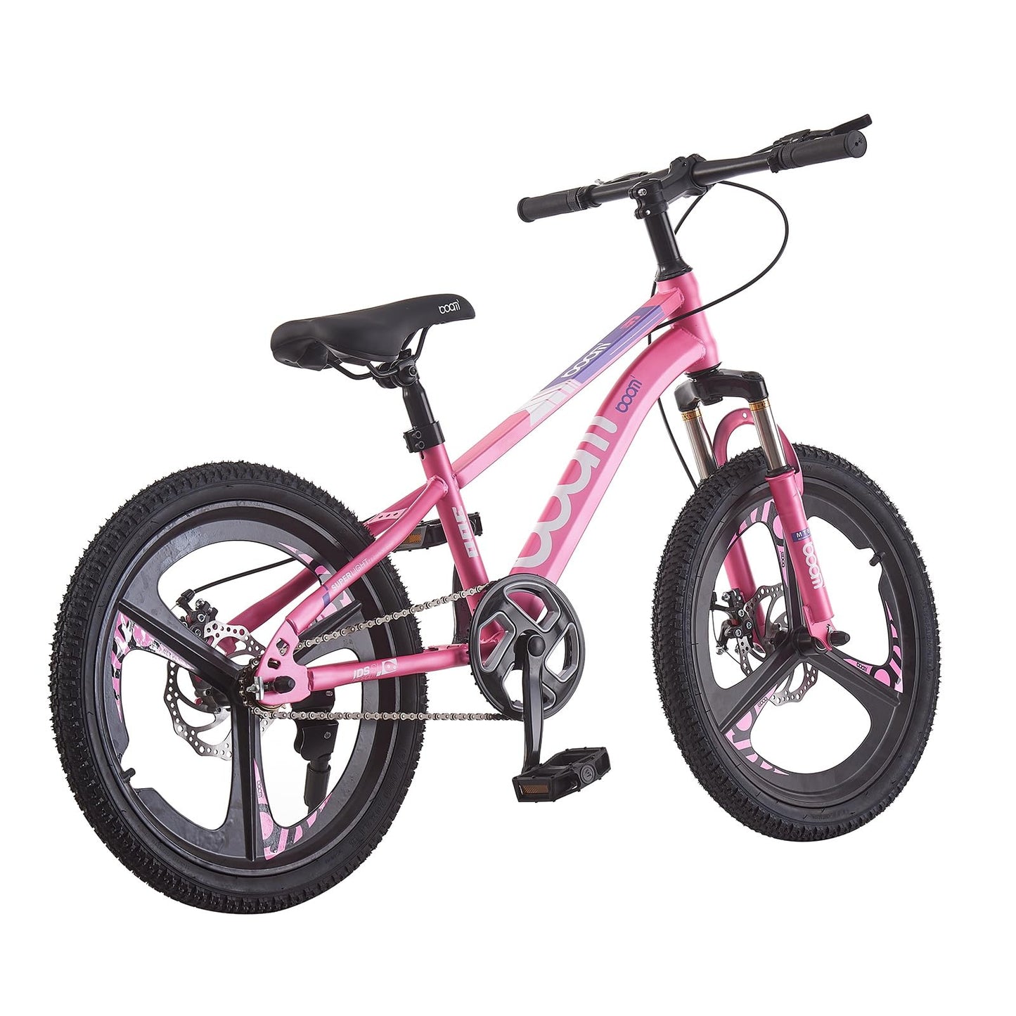 BSTSEL Kids Bike 18" 20" 22" 24" Inch Youth Bike Shock Absorber Bike,12.25-Inch Frame,V-Brakes,Suitable for 9-14 Year Old Boys and Girls Mountain Bikes Pink Blue Bicycle