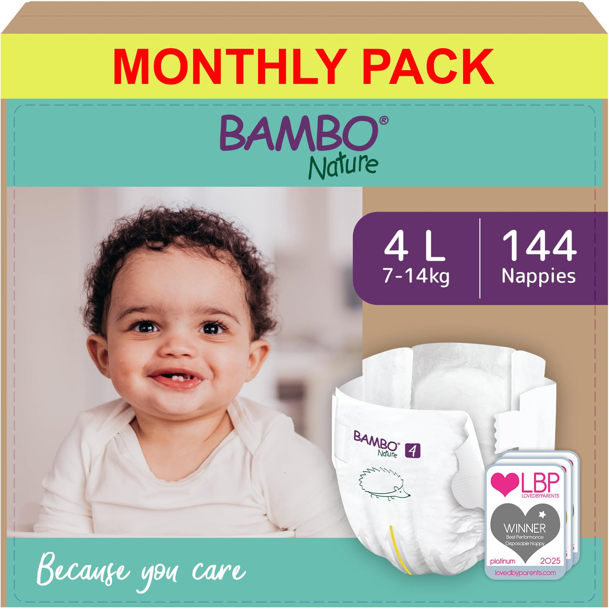 Bambo Nature Premium Eco Nappies, Premature Size 0 (2-7lb/1-3kg), XXS, Pack of 24, Eco-Labelled Nappies, Enhanced Leakage Protection, Secure and Comfortable Baby Nappy