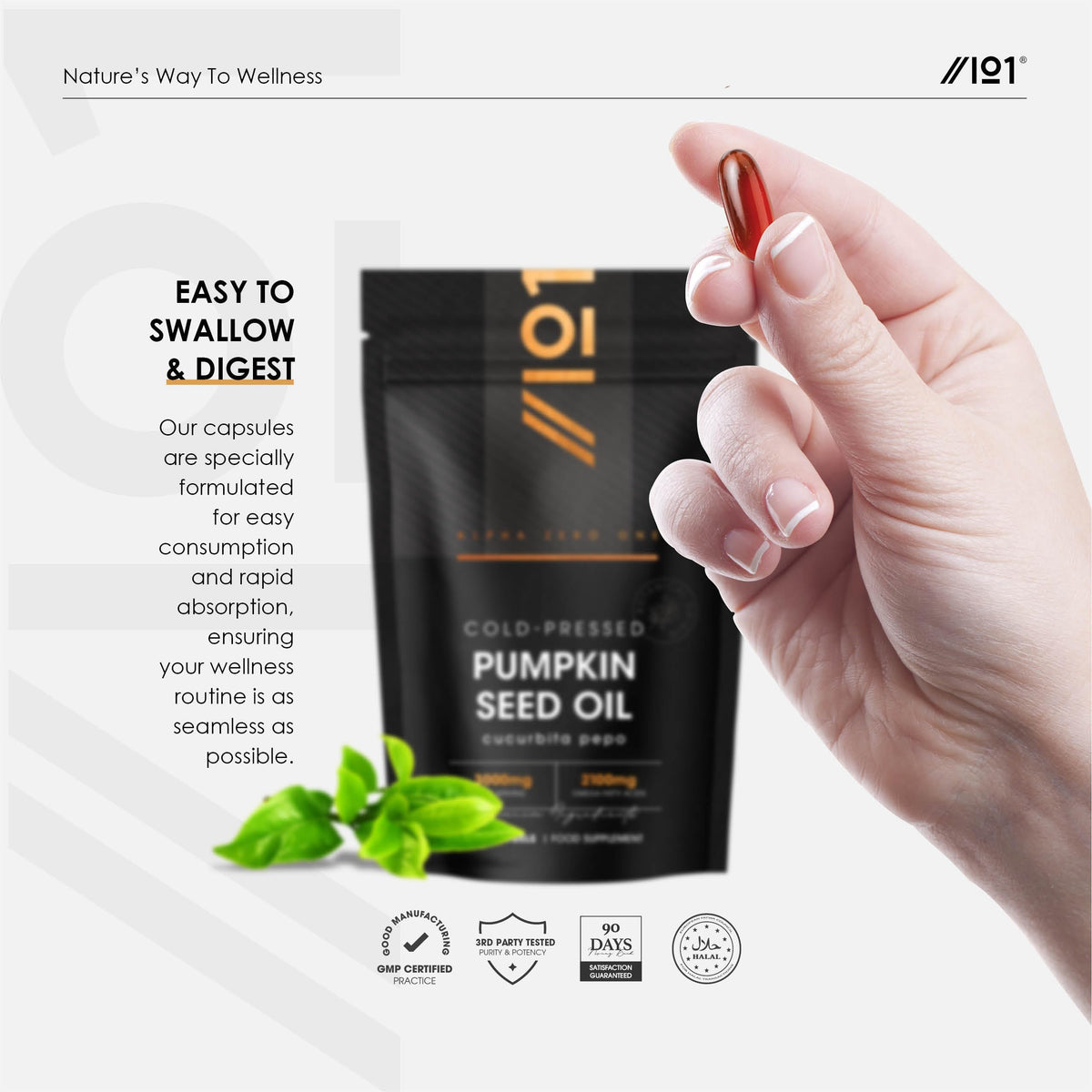 Organic Pumpkin Seed Oil 2160mg – 80% Linoleic & Oleic Acid – 120 Vegan Capsules – 1769mg Omega 6 & 9 – Virgin & Cold Pressed – By Alpha01