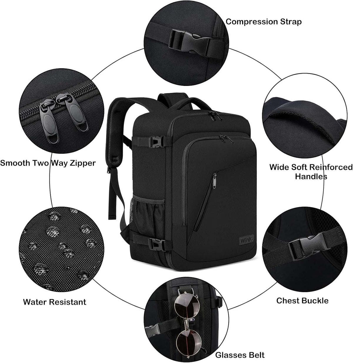 Ryanair Cabin Bags 40x30x20 Underseat 24L Small Travel Backpack Cabin Size