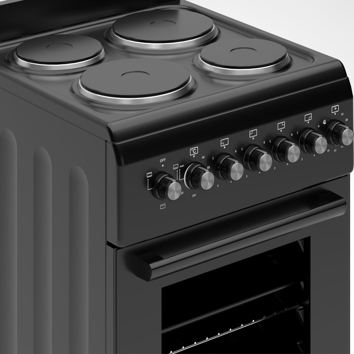 HYE 50cm Freestanding Cooker - Electric Cooker with Kitchen Stove, white