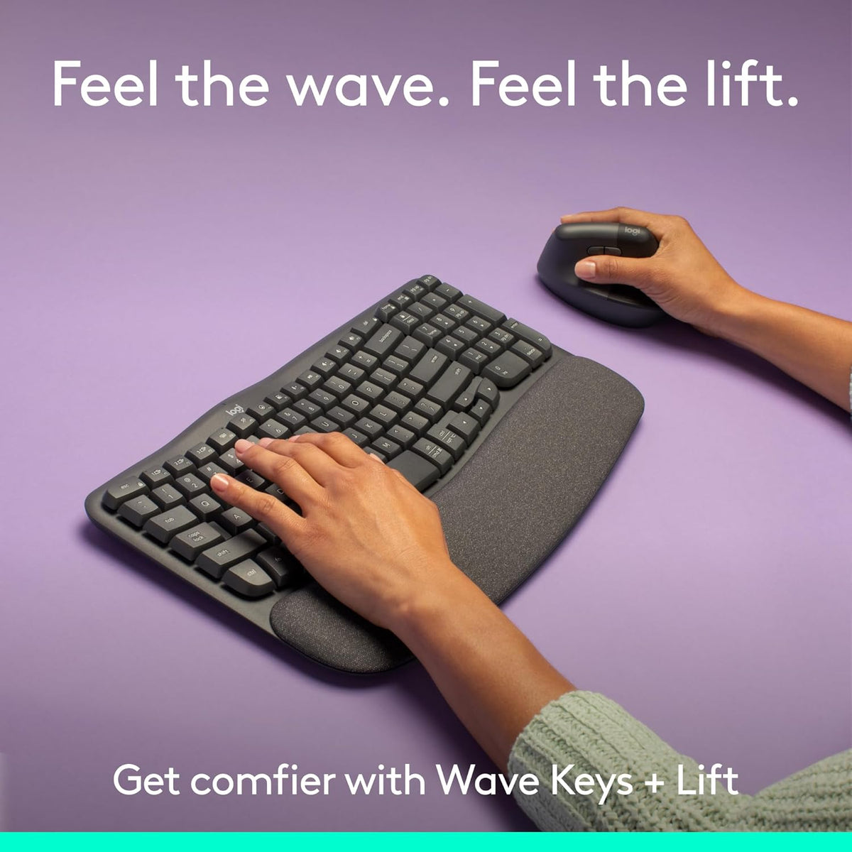 Logitech Wave Keys & Lift Vertical Mouse
