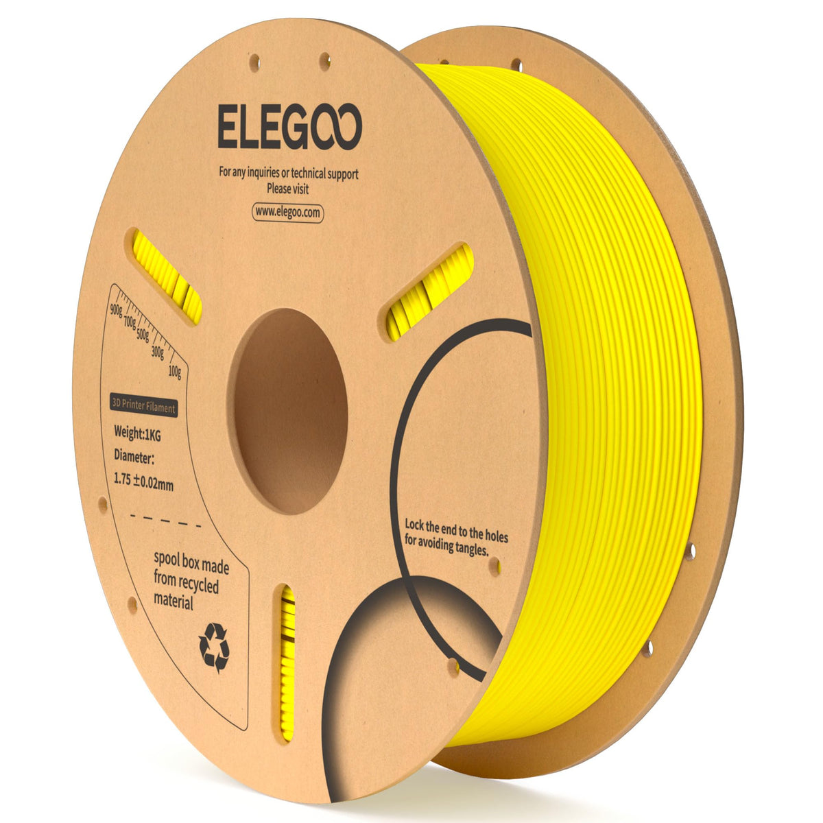 ELEGOO PLA Filament 1.75mm Black 1KG, 3D Filament Dimensional Accuracy +/- 0.02mm, 1kg Cardboard Spool(2.2lbs) 3D Printing Filament Fits for Most FDM 3D Printers