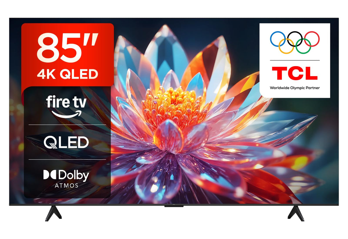 TCL 43T6C-UK 43 Inch QLED 4K HDR TV, Fire TV (Smart TV with Dolby Vision & Atmos, HDR10+, Press & Ask Alexa