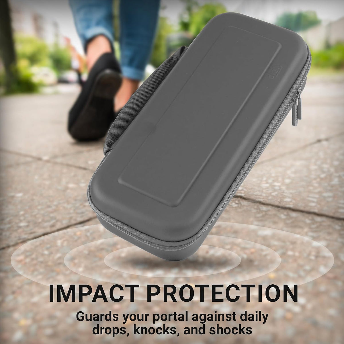 Carry Case designed for Playstation Portal remote player for PS5 Console holds accessories and offers Travel and Storage Protection for headset charger headset & more - Black/White - Gift box edition