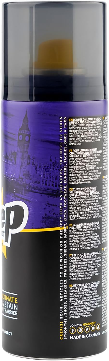 Crep Protect Shoe Protector Spray - Rain & Stain Waterproof Nano Protection for Sneaker, Leather, Nubuck, Suede & Canvas (200 ml)