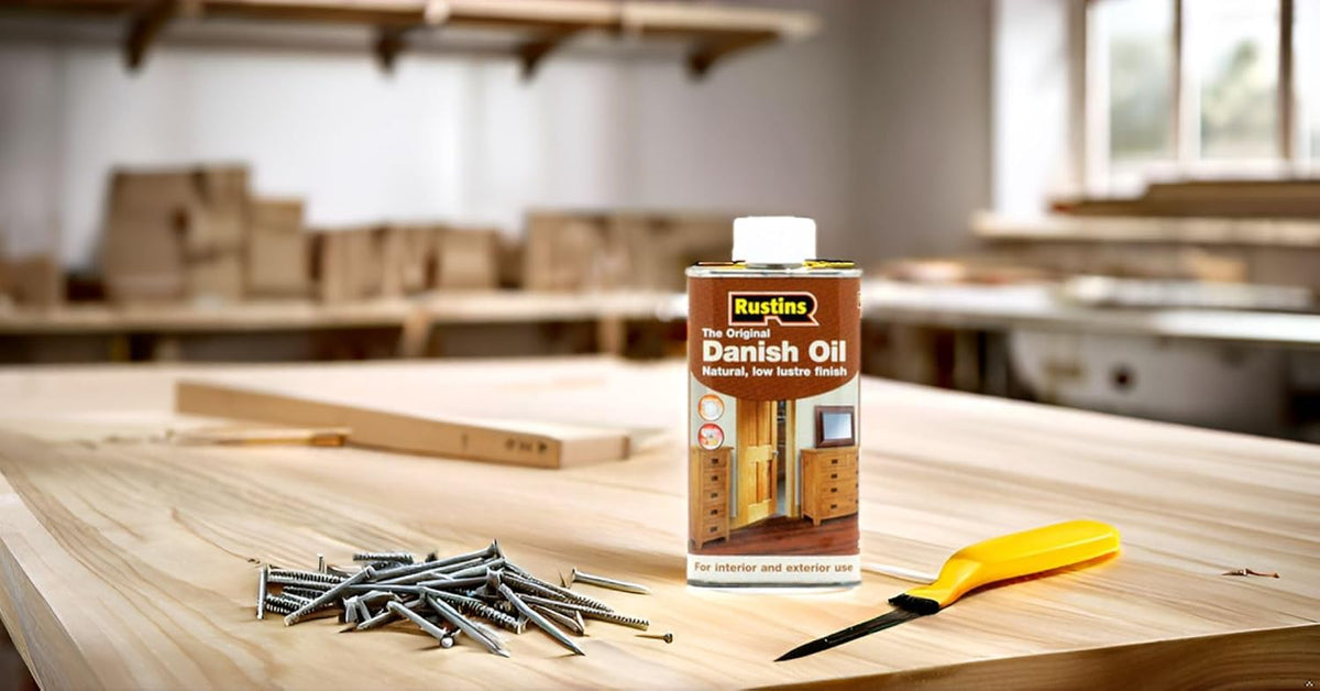 Rustins Danish Oil 2.5L - Original Clear Wood Finishing Oil for Furniture, Worktops & Oak - Food-Safe, Rich Natural Glow