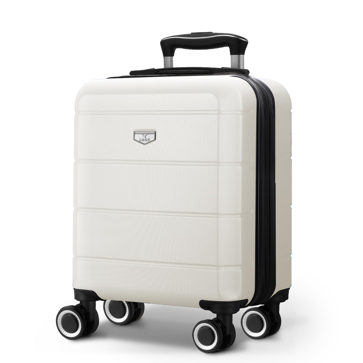 LUGG Jetset 40cm Suitcase 40x30x20cm, Ryanair Compatible Underseat Size, Hard Shell ABS, Spinner with Removable Wheels, Lightweight Travel Luggage, 1 Year Warranty