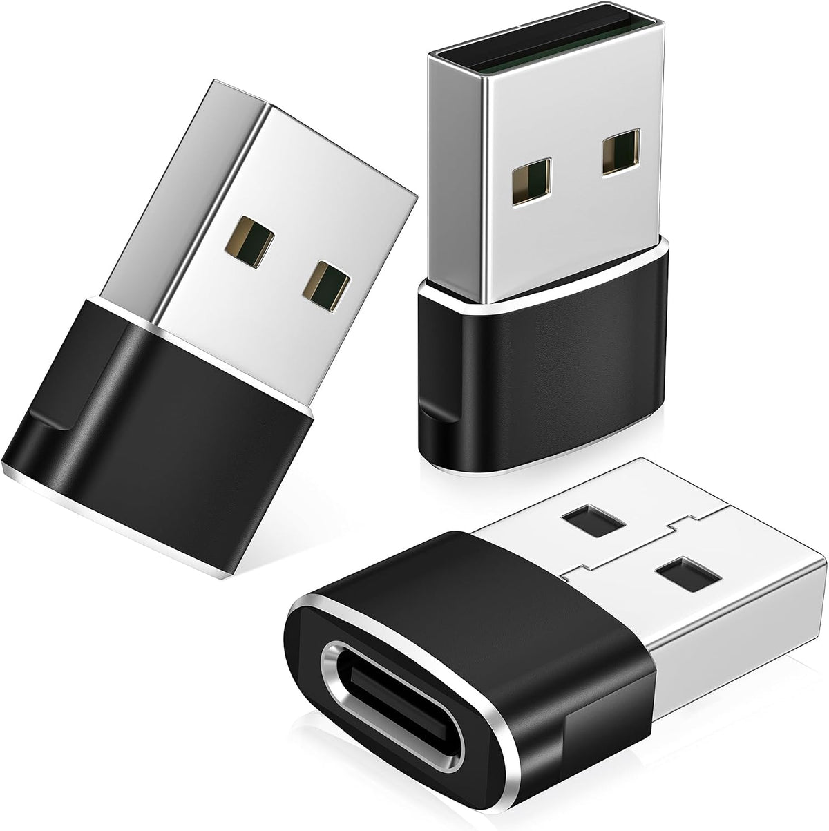 BASESAILOR USB to USB C Adapter,USBC Female to USB A Male Adapter 3Pack