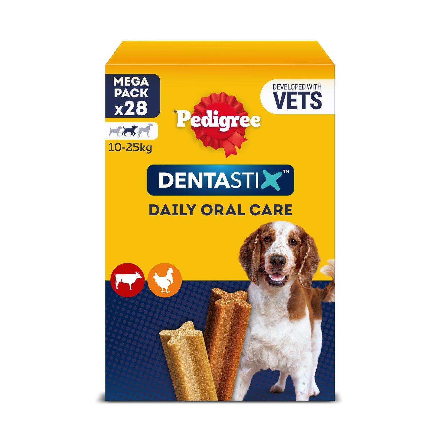 Pedigree DentaStix - Daily Dental Chews For Medium Dogs (10-25 kg), 112 Sticks