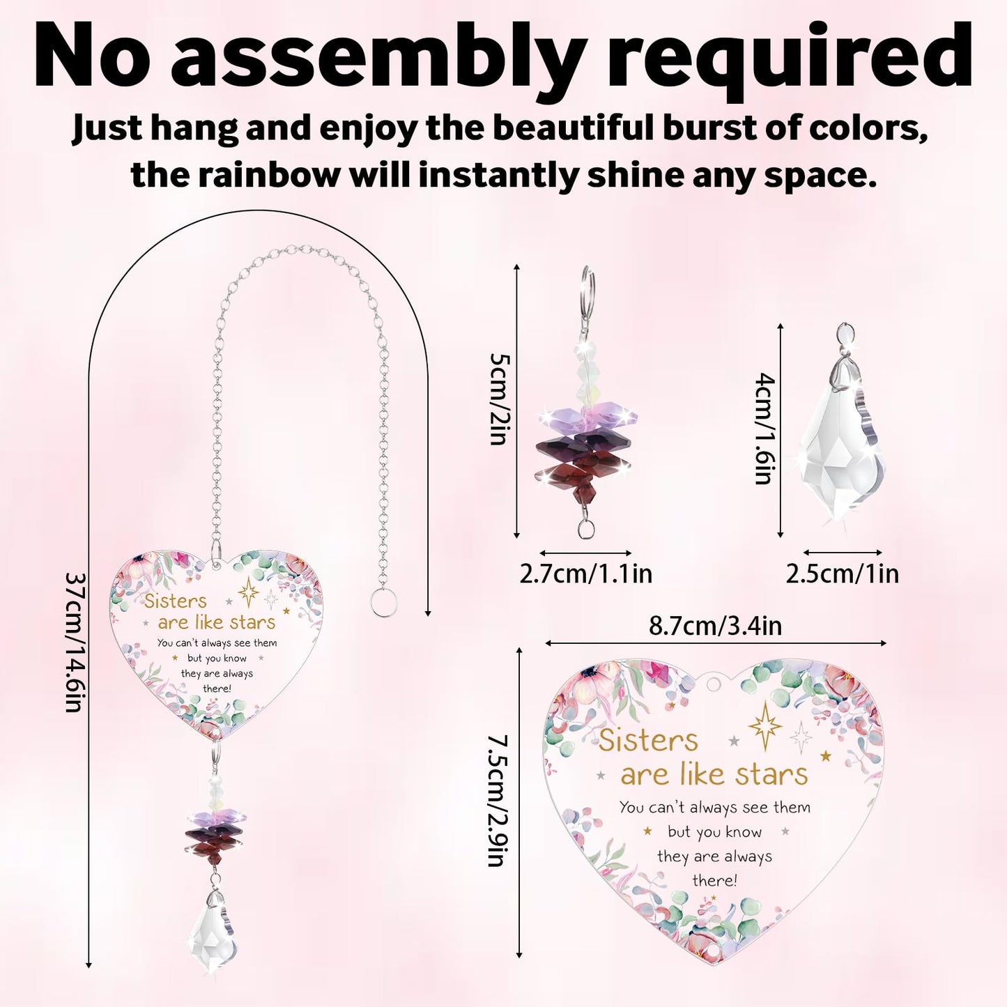 Gifts For Mum, Crystal Suncatcher, Mum Birthday Gifts From Daughters & Sons, Mothers Day For Gifts, Presents For Mummy On Christmas, Valentine's Day, Mother's Day