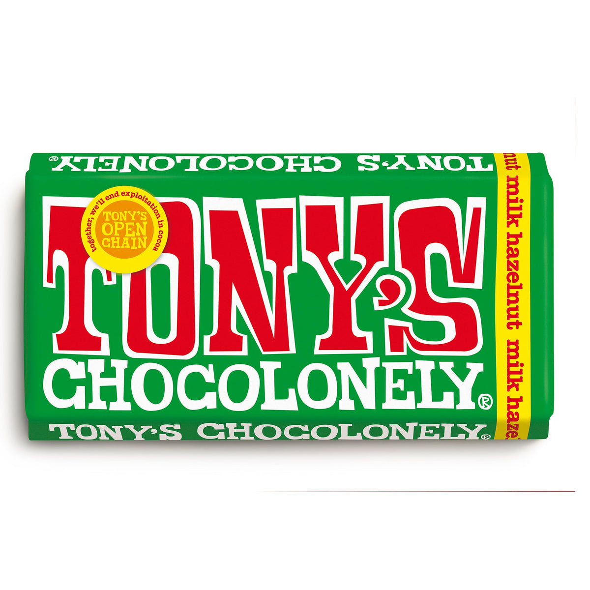 Tony's Chocolonely Milk Chocolate Bar - 180g Belgian Fairtrade Chocolate, Gift, 32% Cocoa, Vegetarian