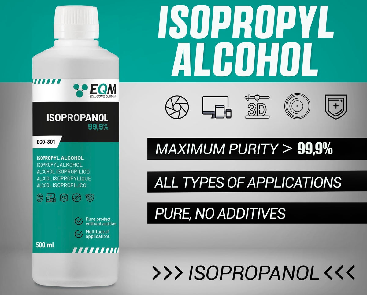 EQM - ECO-301 - Isopropyl Alcohol 99.9% Pure - Cleaning Isopropanol 1L