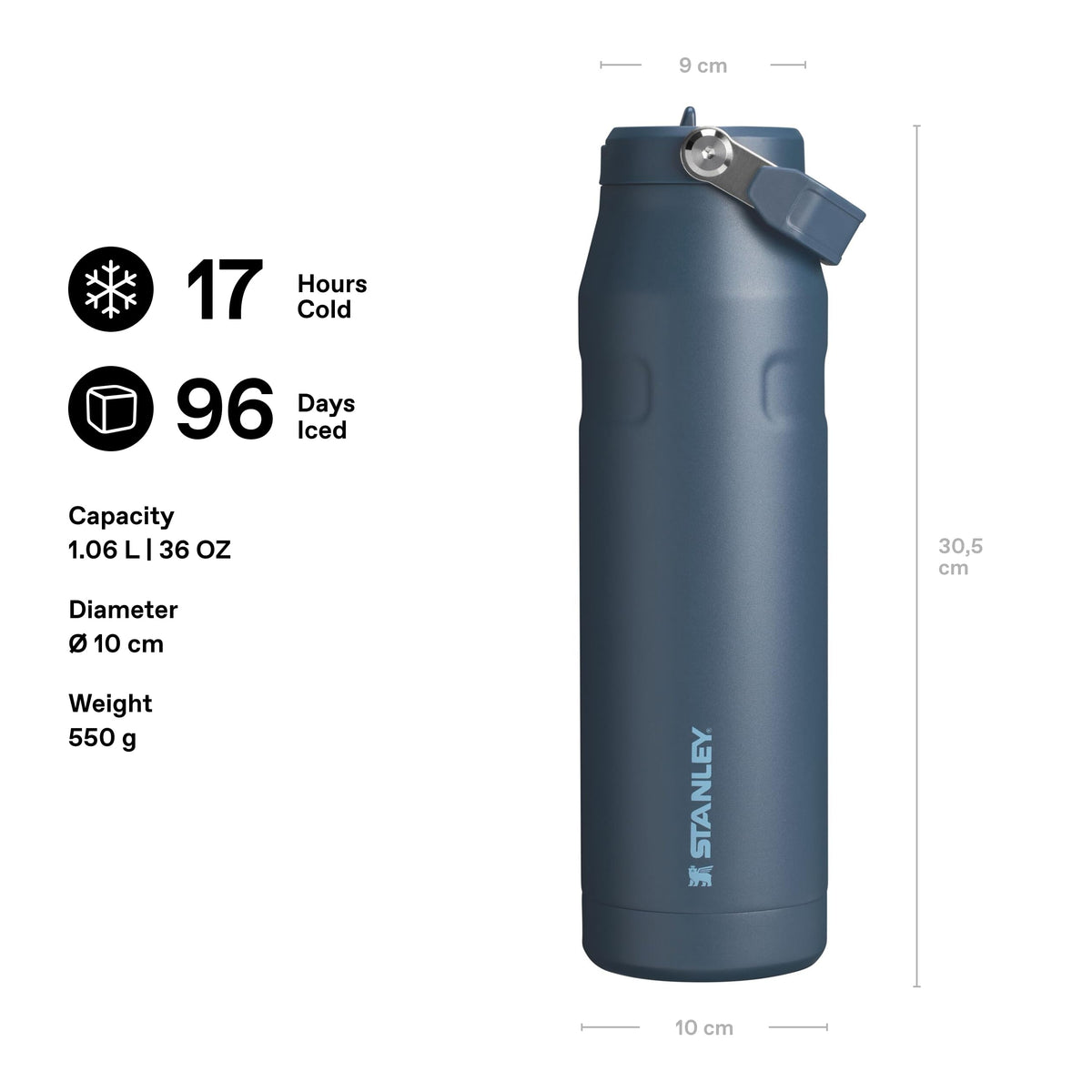 Stanley 1913 Flip Straw Sports Water Bottle 0.7L - Rose Quartz