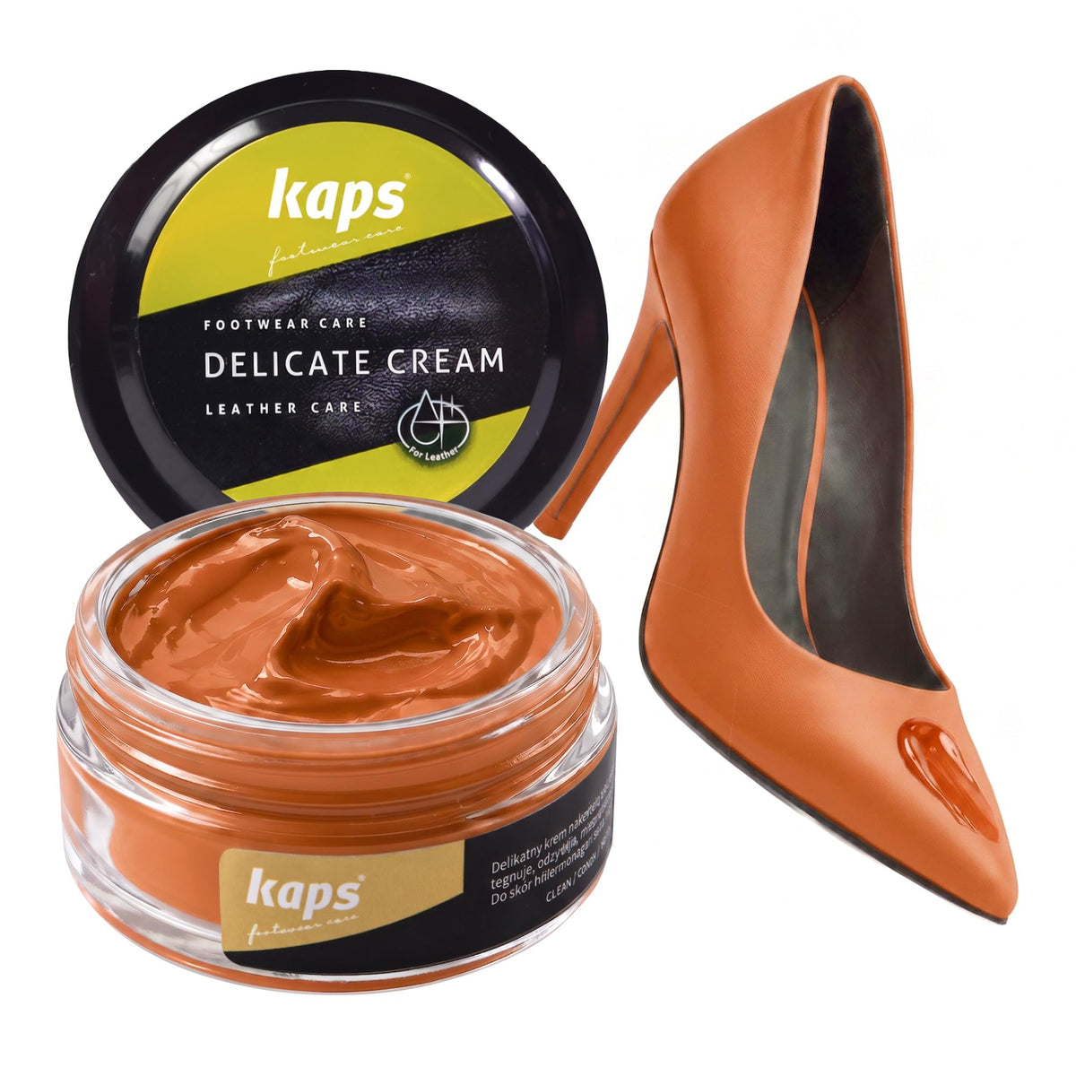 Leather Shoe Cream Polish & Conditioner, Kaps 50ml