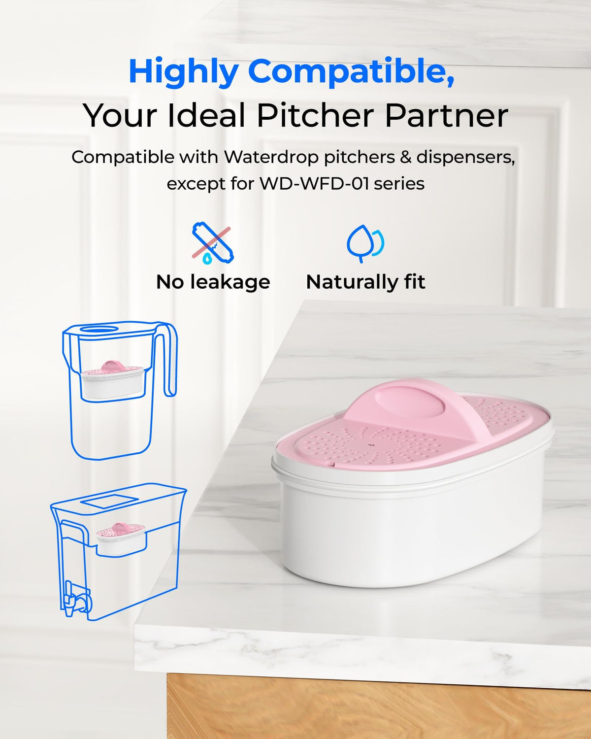[Original] Waterdrop PF-01A Water Filter for Waterdrop Jug, 3 Months Each