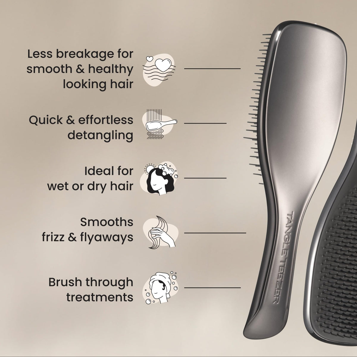 Tangle Teezer The Ultimate Detangler Straight to Curly Hairbrush