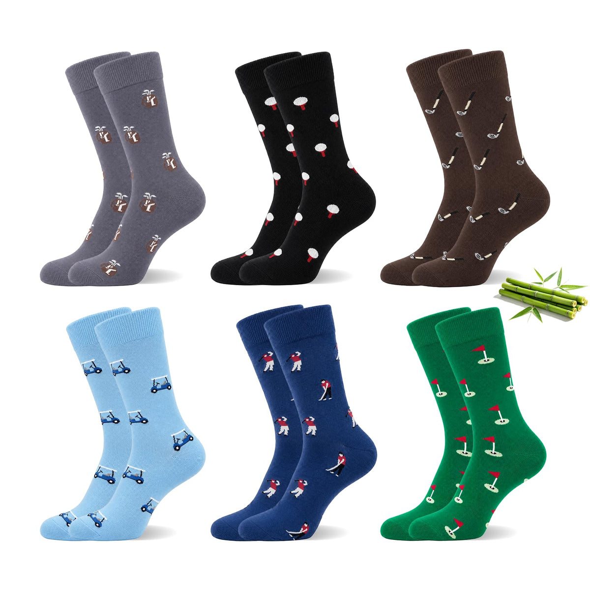WeciBor Men's Bamboo Seamless Socks 6/12 Pack