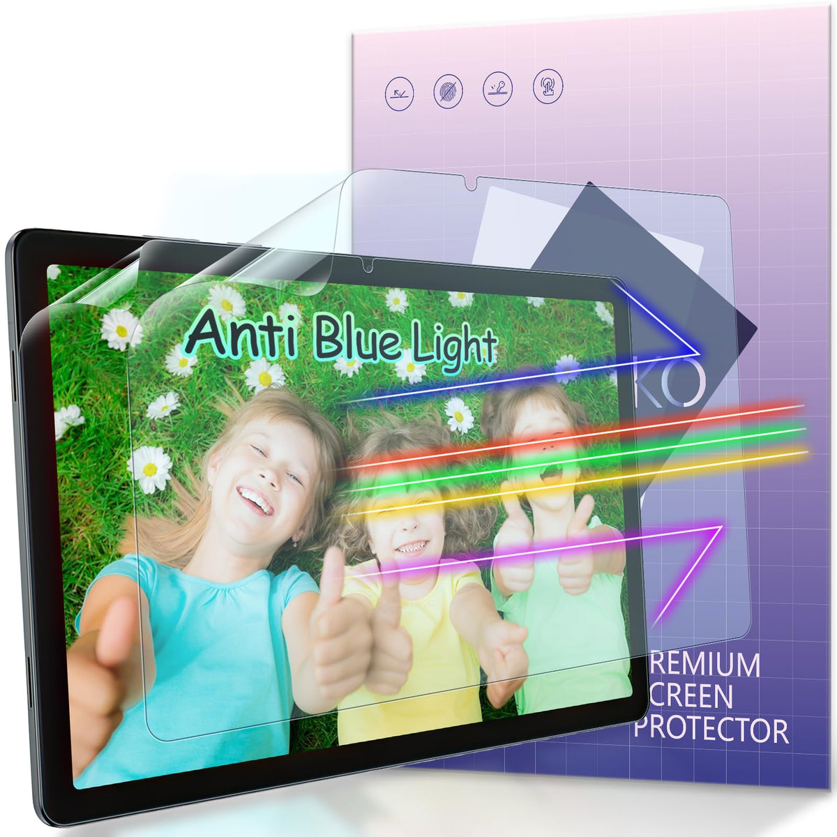 IPROKKO Laptop Privacy Screen 13.3 Inch 16:9 Anti-Blue Light Filter